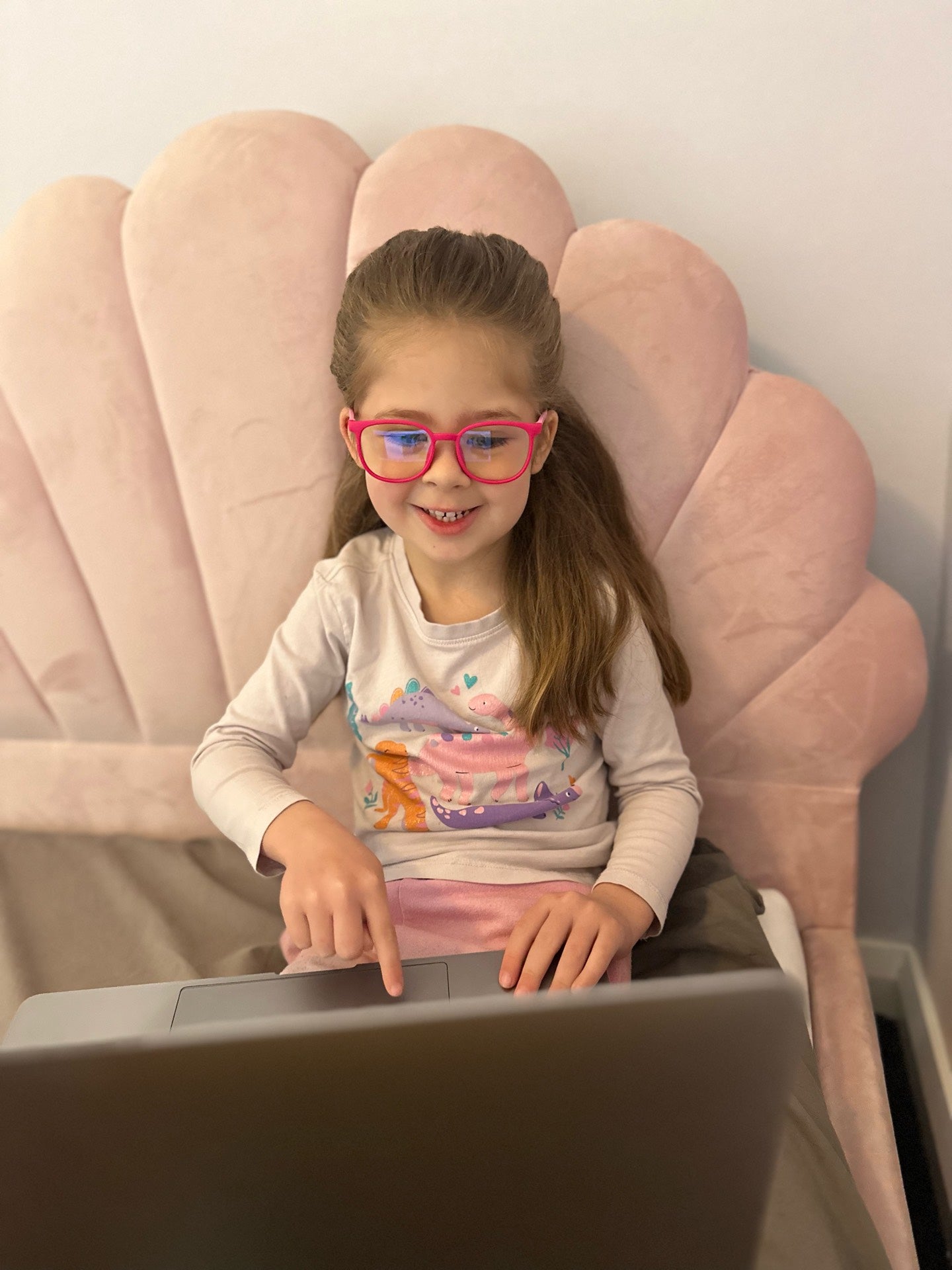 Pink Blue Light Glasses for Kids