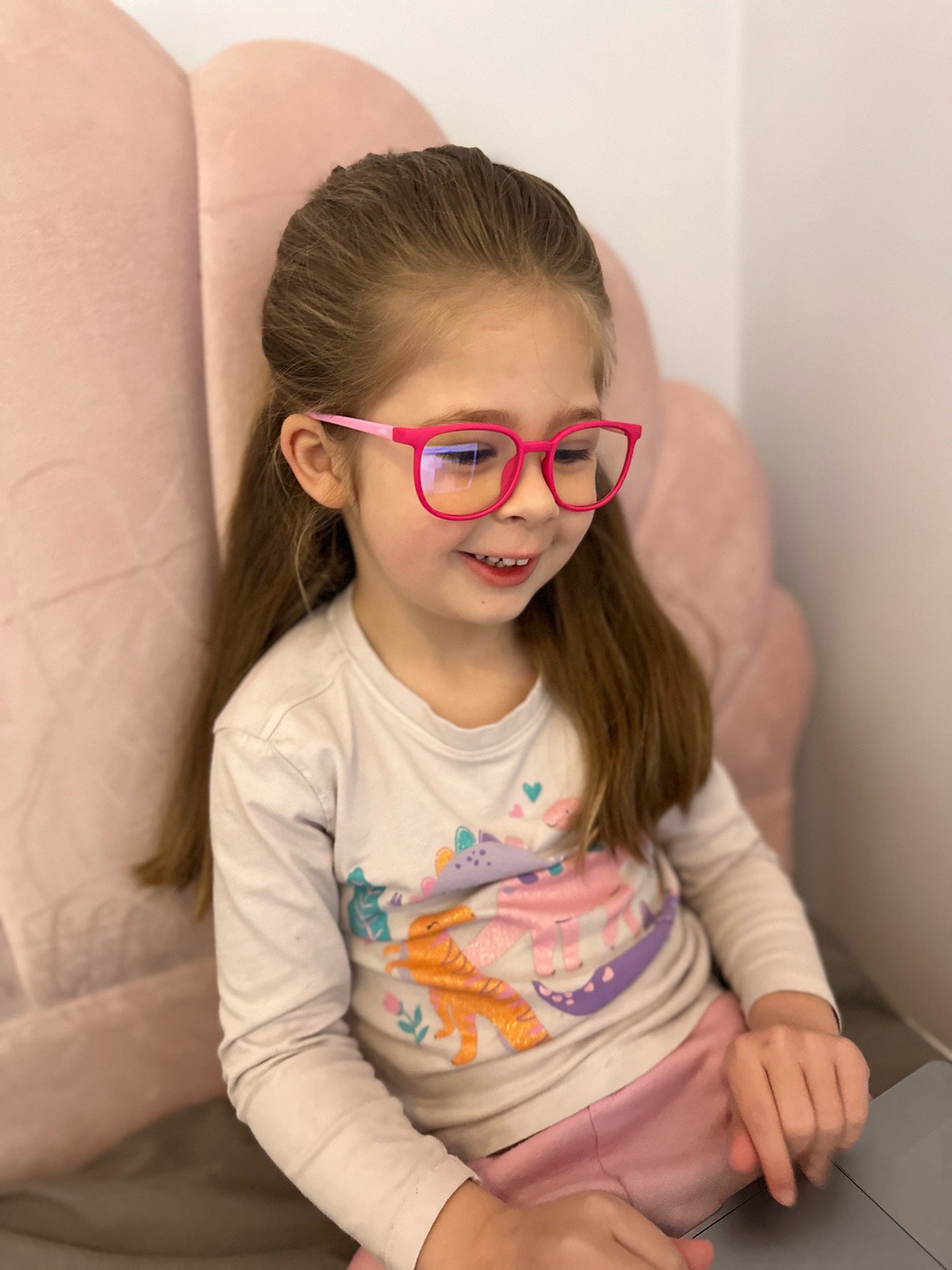 Pink Blue Light Glasses for Kids